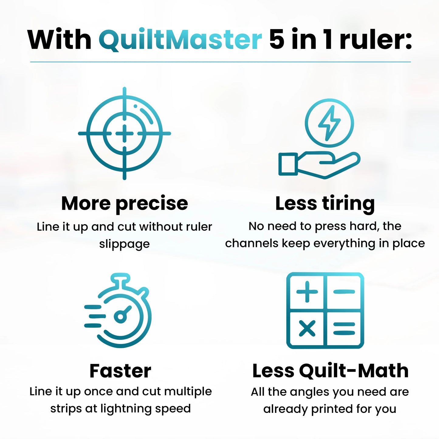 QuiltMaster - 5 in 1 Quilting Ruler